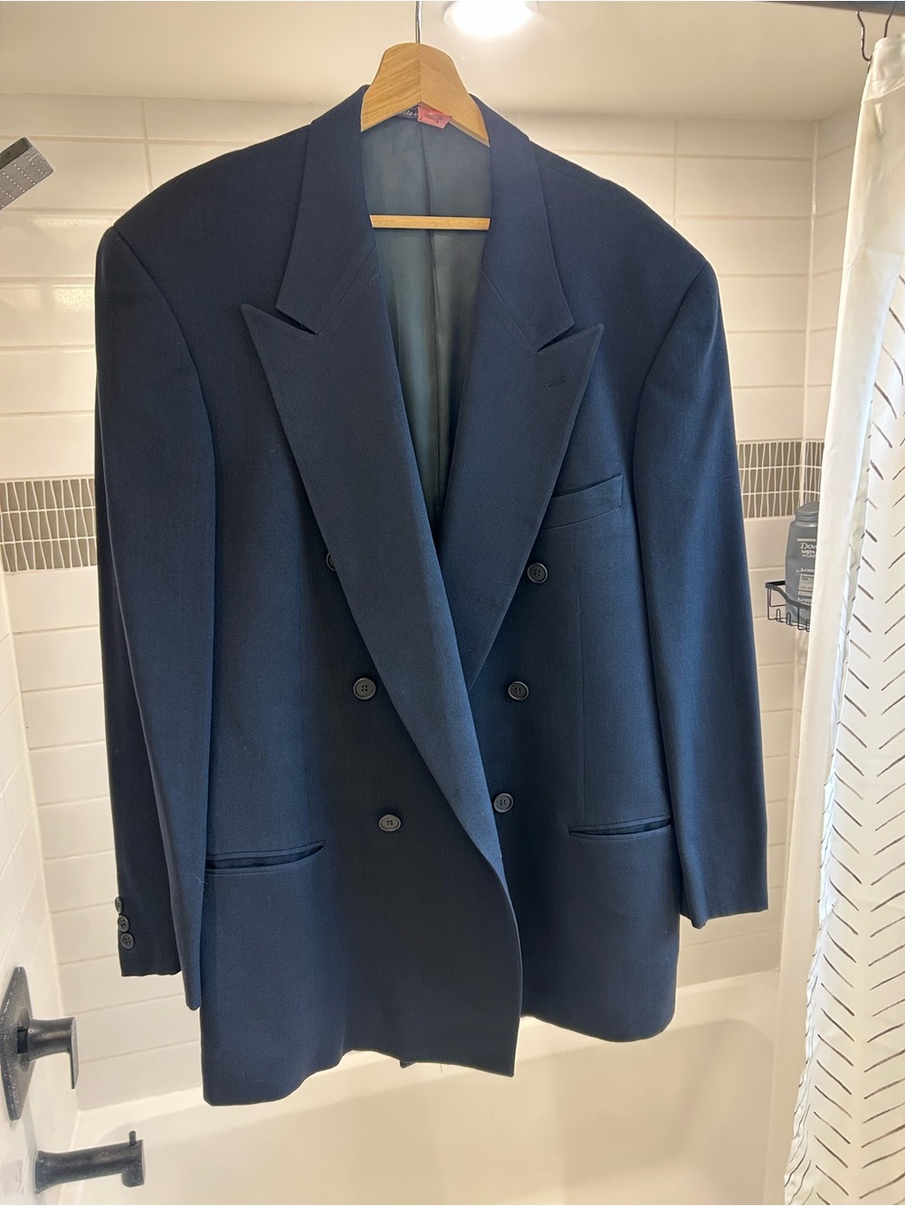Armani Double-Breasted Navy Blazer